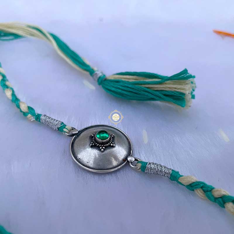 Sterling Silver You Are My Star Rakhi (Green) - Image 3