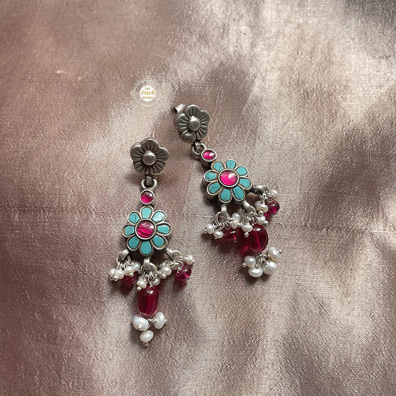 Summertime Turquoise- Ruby Chitai Necklace Set - Image 5