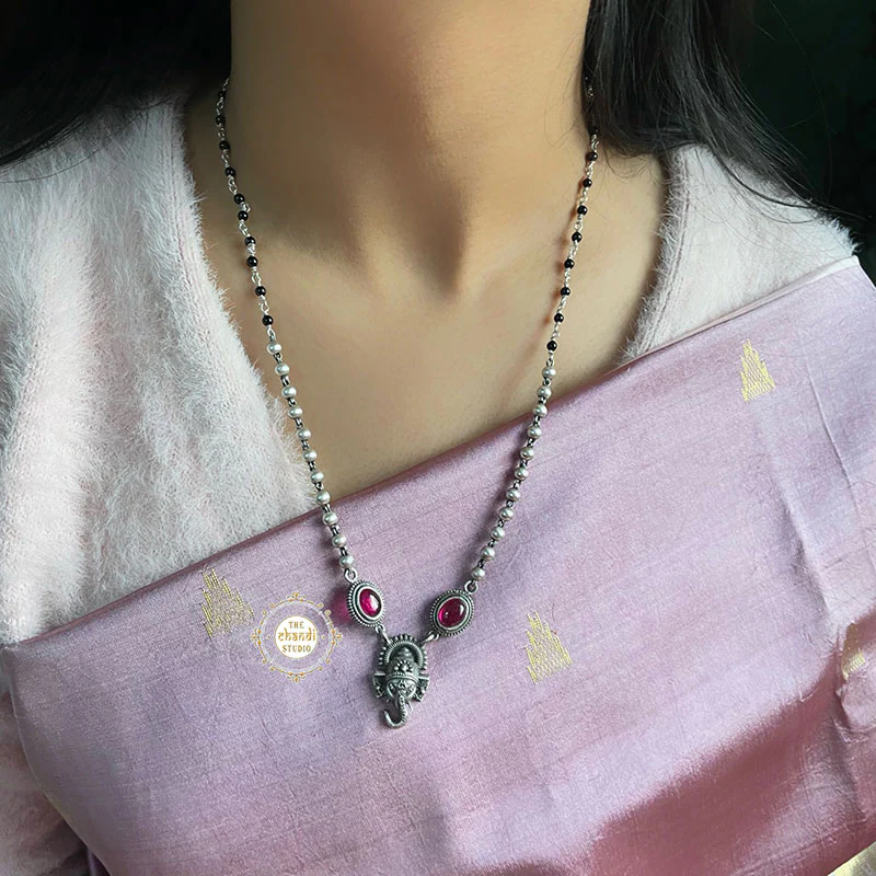 Sterling Silver Ganesh Mangalsutra - Image 4