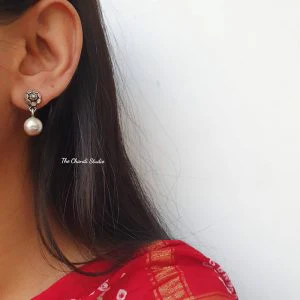 Tiny Ball Drop Earring - Image 3