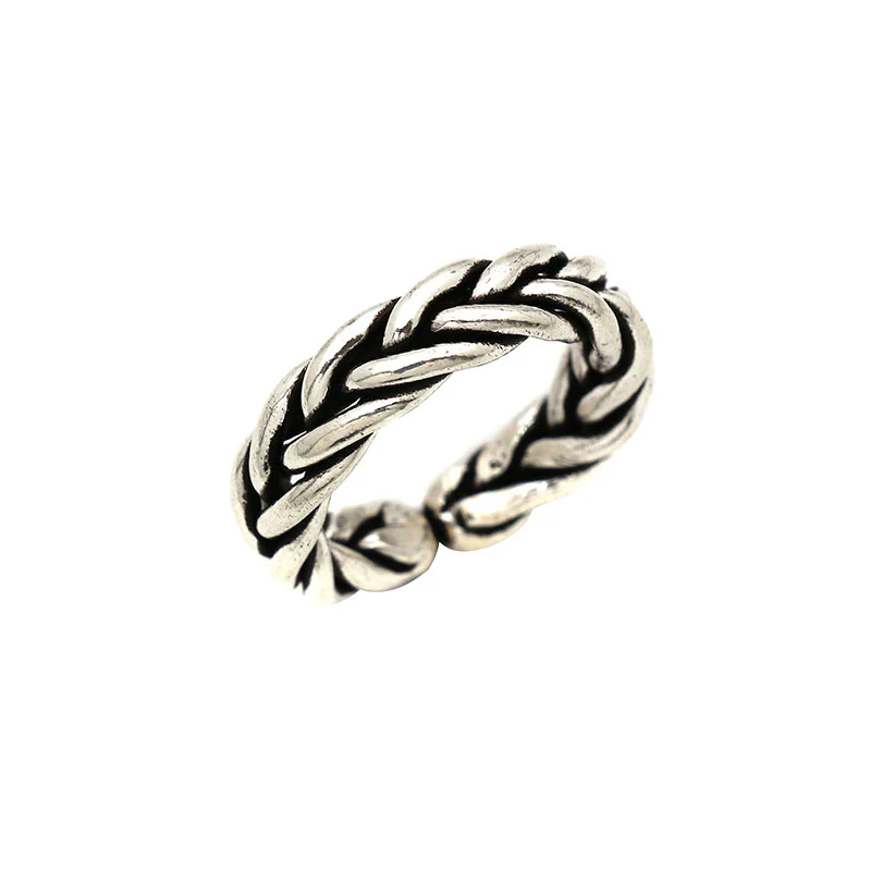 Unisex Braid Band Ring - Image 4