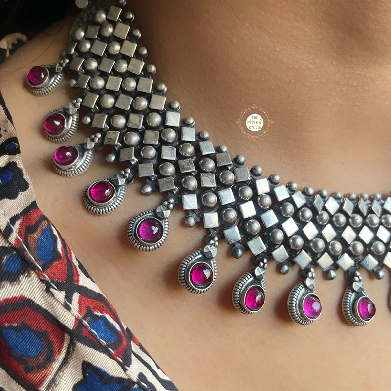 Utsav Chatai Romantic Ruby Necklace Only - Image 4